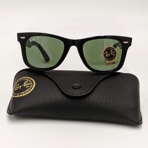 LIKE NEW RayBan Wayfarer RB2140 Black Ray ban sunglasses - Picture 4 of 16